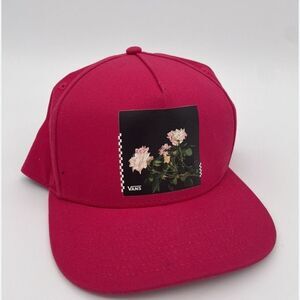Vans Pink Floral Snapback Hat Women's with Adjustable Tab